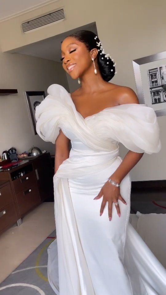 Draped Tulle Column