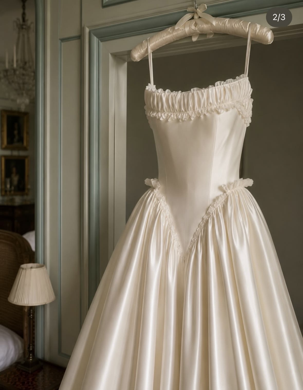Satin Halter Ballgown